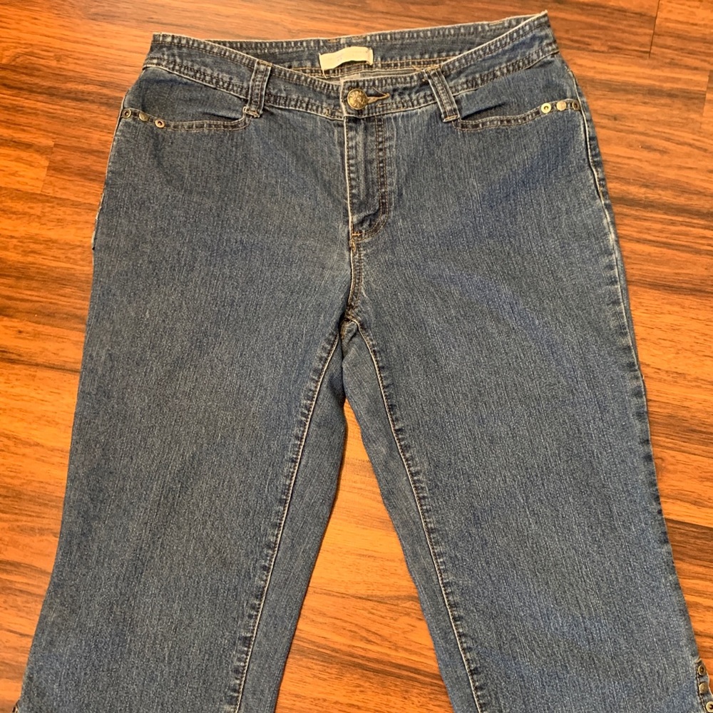 Womens Christopher & Banks Blue Jean Capri Sz 10P